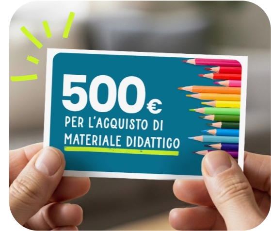 <p>In palio, ci sono <strong>3 buoni da 500 €</strong> per l’acquisto di materiale didattico. Più contributi condividerete, più possibilità avrà la vostra scuola di essere estratta.</p>
