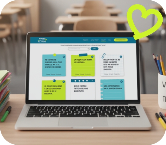 <p><strong>Ogni pensiero</strong>, una volta trasformato in un “appunto” e caricato nella Gallery, <strong>diventa un’opportunità di vincita per tutta la scuola</strong>.</p>
